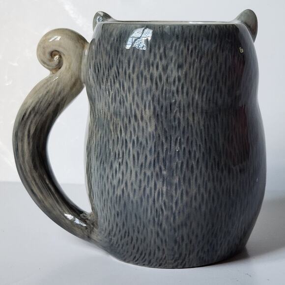 Whimsical Squirrel Mug with Tail Handle – Hand-Painted Ceramic Coffee Cup - Picture 7 of 10